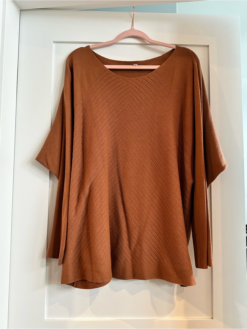 Vila Milano Rust Knit Poncho Top